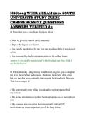 NSG6005 WEEK 1 EXAM 2026 SOUTH&NewLine;UNIVERSITY STUDY GUIDE&NewLine;COMPREHENSIVE QUESTIONS&NewLine;ANSWERS VERIFIED A&plus;