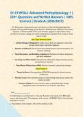 D115 WGU&colon; Advanced Pathophysiology for the Advanced Practice Nurse BUNDLE &vert; Questions and Verified Answers &vert; 100&percnt; Correct &vert; Grade A &lpar;2026&sol;2027&rpar;