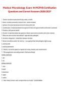 Medical Microbiology Exam &num;4 MCPHS Certification Questions and Correct Answers 2026&sol;2027
