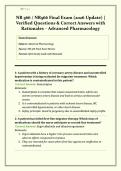 NR 566 &sol; NR566 Advanced Pharmacology Care of the Family FINAL EXAM&vert; LATEST 2026 &sol;2027 &vert; Chamberlain College