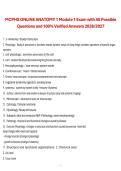 MCPHS ONLINE ANATOMY 1 Module 1 Exam with All Possible Questions and 100&percnt; Verified Answers 2026&sol;2027