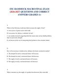 FSU HAMMOCK MACRO FINAL EXAM &lpar;2026-2027&rpar; QUESTIONS AND CORRECT ANSWERS GRADED A&plus;