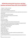 MCPHS Microbiology Self-Paced Exam with Study Questions and Answers Rated 100&percnt; Correct 2026&sol;2027