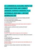 ICC COMMERCIAL BUILDING INSPECTOR &NewLine;EXAM QUESTIONS AND CORRECT &NewLine;ANSWERS &lpar;VERIFIED ANSWERS&rpar; PLUS &NewLine;RATIONALES 2026 Q&A &vert; INSTANT &NewLine;DOWNLOAD PDF 