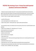 MCPHS Microbiology Exam 3 Actual Test with Expected Questions and Answers 2026&sol;2027