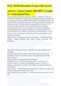 WGU D220 Informatics Exam with Correct&NewLine;Answers &vert; Latest Update 2026&sol;2027 &vert; Graded&NewLine;A&plus; &vert; Guaranteed Pass&period;
