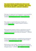 WGU D220 NURSING INFORMATICS FINAL EXAM&NewLine;QUESTIONS AND CORRECT ANSWERS &vert; 100&percnt; PASS &vert;&NewLine;NEW UPDATE 2026&sol;2027 &vert; ALREADY GRADED A&plus;