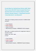 Florida State Fire Fighting Exam &lpar;Written&rpar; 2026 &vert;&vert; Most &NewLine;Recent Exam 2026-2027 Actual Complete Real Exam &NewLine;Questions And Correct Answers &lpar;Expertly Verified &NewLine;Answers&rpar; Already Graded A&plus; &vert; Guaranteed Success&excl;&excl;  &NewLine;&vert; Brand New Exam&excl;&excl; Just Released&excl;&excl; 
