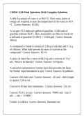 CHEM 1120 Final Questions With Complete Solutions