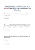 FDNY FIRE LIFE & SAFETY DIRECTOR EXAM 2026-2027 QUESTIONS AND CORRECT ANSWERS GRADED A&plus;