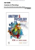 Test Bank - Anatomy & Physiology 11th Edition &lpar;Patton&comma; 2023&rpar; All Chapters 1-48&vert; Latest Edition 2025