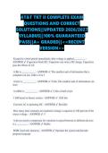 AT&T TKT II COMPLETE EXAM &NewLine;QUESTIONS AND CORRECT &NewLine;SOLUTIONS&vert;&vert;UPDATED 2026&sol;2027 &NewLine;SYLLABUS&vert;&vert;100&percnt; GUARANTEED &NewLine;PASS&vert;&vert;A&plus; GRADED&vert;&vert;<<RECENT &NewLine;VERSION>> &NewLine;