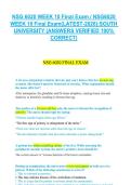 NSG 6020 WEEK 10 Final Exam &sol; NSG6020 WEEK 10 Final Exam&lpar;LATEST-2026&rpar;&colon;SOUTH UNIVERSITY &lpar;ANSWERS VERIFIED 100&percnt; CORRECT&rpar;&NewLine;&NewLine;