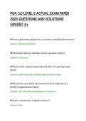 PGA 3&period;0 LEVEL 2 ACTUAL EXAM PAPER&NewLine;2026 QUESTIONS AND SOLUTIONS&NewLine;GRADED A&plus;