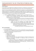 Samenvatting - Management van de strafrechtsbedeling &lpar;B001639A&rpar;