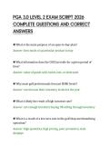 PGA 3&period;0 LEVEL 2 EXAM SCRIPT 2026&NewLine;COMPLETE QUESTIONS AND CORRECT&NewLine;ANSWERS