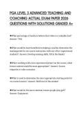 PGA LEVEL 3 ADVANCED TEACHING AND&NewLine;COACHING ACTUAL EXAM PAPER 2026&NewLine;QUESTIONS WITH SOLUTIONS GRADED A&plus;