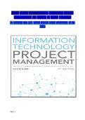 Updated Latest Test Bank for Information Technology Project Management Comprehensive Study Resource with Verified Answers 2026&ndash;2027&period;