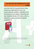 2026 NGN HESI RN PHARMACOLOGY REAL &NewLine;EXAMS B &lpar;4 VERSIONS&rpar; WITH ALL 370 &NewLine;QUESTIONS AND CORRECT ANSWERS WITH &NewLine;RATIONALES &lpar;100&percnt; CORRECT ANSWERS&rpar; RN &NewLine;HESI PHARMACOLOGY WITH NGN LATEST 4 &NewLine;VERSIONS 2026&sol;2027 ALREADY GRADED &NewLine;A&plus;&lpar;NEWEST&excl;&excl;&rpar;