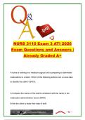 NURS 3110 Exam 3 ATI 2026 Exam Questions and Answers &vert; Medication Administration&comma; Gastrointestinal&comma; and Rheumatoid Arthritis Pharmacology