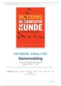 Samenvatting Interne Analyse &vert;Inleiding organisatiekunde 7e druk &vert; 2025&sol;26