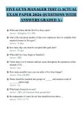 FIVE GUYS MANAGER TEST &lpar;&rpar; ACTUAL&NewLine;EXAM PAPER 2026 QUESTIONS WITH&NewLine;ANSWERS GRADED A&plus;