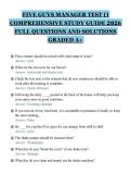 FIVE GUYS MANAGER TEST &lpar;&rpar;&NewLine;COMPREHENSIVE STUDY GUIDE 2026&NewLine;FULL QUESTIONS AND SOLUTIONS&NewLine;GRADED A&plus;&NewLine;