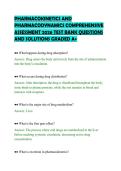 PHARMACOKINETICS AND&NewLine;PHARMACODYNAMICS COMPREHENSIVE&NewLine;ASSESSMENT 2026 TEST BANK QUESTIONS&NewLine;AND SOLUTIONS GRADED A&plus;
