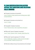 FL CAM CERTIFICATION EVALUATION&NewLine;ACTUAL TEST QUESTIONS AND SOLUTIONS&NewLine;FULLY VERIFIED