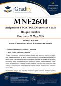 MNE2601 Assignment 3 Portfolio &lpar;ANSWERS&rpar; Semester 1 2026 - Due 22 May 2026
