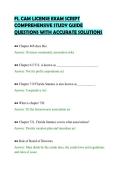 FL CAM LICENSE EXAM SCRIPT&NewLine;COMPREHENSIVE STUDY GUIDE&NewLine;QUESTIONS WITH ACCURATE SOLUTIONS
