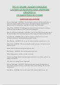 NU131 EXAM 1 GALEN COLLEGE &NewLine; LATEST QUESTIONS AND ANSWERS  &NewLine;GRADED A&plus; &NewLine;GUARANTEED SUCCESS&excl; 