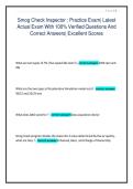 Smog Check Inspector &semi; Practice Exam&vert; Latest Actual Exam With 100&percnt; Verified Questions And Correct Answers&vert; Excellent Scores 