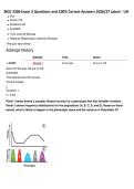 BIOL 3306 Exam 3 Questions and 100&percnt; Correct Answers 2026&sol;27 Latest - UH
