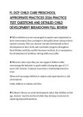 FL DCF CHILD CARE PRESCHOOL&NewLine;APPROPRIATE PRACTICES 2026 PRACTICE&NewLine;TEST QUESTIONS AND DETAILED CHILD&NewLine;DEVELOPMENT BREAKDOWN FULL REVIEW