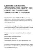 FL DCF CHILD CARE PRESCHOOL&NewLine;APPROPRIATE PRACTICES 2026 STUDY GUIDE&NewLine;COMPLETE EARLY CHILDHOOD CARE&NewLine;STANDARDS AND PRACTICE QUESTIONS&NewLine;