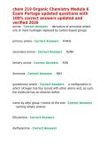 chem 219 Organic Chemistry Module 6 Exam Portage updated questions with 100- correct answers updated
