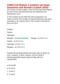 CHEM 219 Module 1 problem set Exam Questions and Answers &lpar;Latest 2026&rpar;