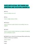 FLETC UPTP ACTUAL TEST PAPER 2026&NewLine;QUESTIONS AND SOLUTIONS GRADED A&plus;