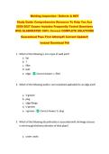 Welding Inspection &sol; Defects & NDT  &NewLine;Study Guide Comprehensive Resource To Help You Ace &NewLine;2026-2027 Exams Includes Frequently Tested Questions &NewLine;With ELABORATED 100&percnt; Correct COMPLETE SOLUTIONS &NewLine;Guaranteed Pass First Attempt&excl;&excl; Current Update&excl;&excl; &NewLine;Instant 