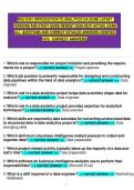 WGU D491 INTRODUCTION TO ANALYTICS OA EXAM&vert; LATEST  VERSIONS AND STUDY GUIDE NEWEST &lbrack;2026-2027&rsqb; ACTUAL EXAM ALL  QUESTIONS AND CORRECT DETAILED ANSWERS &lpar;VERIFIED 100&percnt;  CORRECT ANSWERS&rsqb;