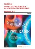 Lilley&rsquo;s Pharmacology for Canadian Health Care Practice 4th Edition &lpar;ISBN&colon; 978-0323694803&rpar; Test Bank PDF &ndash; Pharmacology Practice Questions & Answers