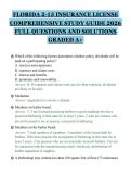 FLORIDA 2-15 INSURANCE LICENSE&NewLine;COMPREHENSIVE STUDY GUIDE 2026&NewLine;FULL QUESTIONS AND SOLUTIONS&NewLine;GRADED A&plus;&NewLine;