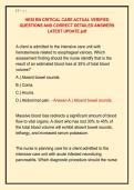 HESI RN CRITICAL CARE ACTUAL VERIFIED &NewLine;QUESTIONS AND CORRECT DETAILED ANSWERS &NewLine;LATEST UPDATE&period;pdf