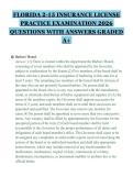 FLORIDA 2-15 INSURANCE LICENSE&NewLine;PRACTICE EXAMINATION 2026&NewLine;QUESTIONS WITH ANSWERS GRADED&NewLine;A&plus;