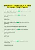 CESSWI Part 2 UPDATED ACTUAL Exam Questions and CORRECT Answers
