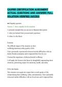 CASPER CERTIFICATION ASSESSMENT&NewLine;ACTUAL QUESTIONS AND ANSWERS FULL&NewLine;SOLUTION VERIFIED SUCCESS
