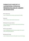 PHARMACOLOGY MADE EASY 4&period;0&NewLine;GASTROINTESTINAL SYSTEM EXAM&NewLine;PREPARATION PACK 2026 KEY CONCEPTS&NewLine;AND REVISION NOTES