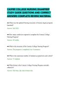 CASPER COLLEGE NURSING EXAMPREP&NewLine;STUDY GUIDE QUESTIONS AND CORRECT&NewLine;ANSWERS COMPLETE REVIEW MATERIAL&NewLine;