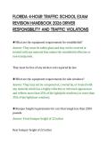 FLORIDA 4-HOUR TRAFFIC SCHOOL EXAM&NewLine;REVISION HANDBOOK 2026 DRIVER&NewLine;RESPONSIBILITY AND TRAFFIC VIOLATIONS